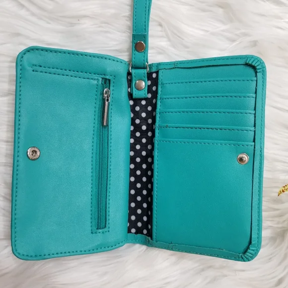 GEMLINE Turquoise Color Wallet Purse Bag . - Picture 7 of 12